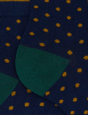 Calze cortissime donna cotone fantasia pois blu - Gallo 1927 - Official Online Shop