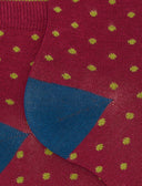 Calze cortissime donna cotone fantasia pois fucsia - Gallo 1927 - Official Online Shop