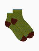 Calze cortissime donna cotone fantasia pois verde - Gallo 1927 - Official Online Shop