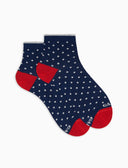 Calze cortissime donna cotone leggero royal fantasia pois - Gallo 1927 - Official Online Shop