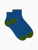 Calze cortissime donna cotone fantasia pois azzurro - Gallo 1927 - Official Online Shop