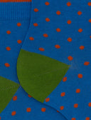 Calze cortissime donna cotone fantasia pois azzurro - Gallo 1927 - Official Online Shop