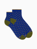 Calze cortissime donna cotone fantasia pois blu - Gallo 1927 - Official Online Shop