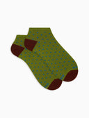 Calze fantasmini donna cotone fantasia pois verde - Gallo 1927 - Official Online Shop
