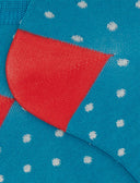 Calze fantasmini donna cotone fantasia pois azzurro - Gallo 1927 - Official Online Shop