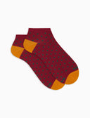 Calze fantasmini donna cotone fantasia pois rosso - Gallo 1927 - Official Online Shop