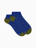 Calze fantasmini donna cotone fantasia pois blu - Gallo 1927 - Official Online Shop