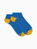 Calze fantasmini donna cotone fantasia pois azzurro - Gallo 1927 - Official Online Shop