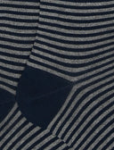 Calze lunghe donna cotone leggero oltremare righe windsor - Gallo 1927 - Official Online Shop