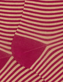 Calze lunghe donna cotone righe windsor fuscia - Gallo 1927 - Official Online Shop