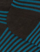 Calze fantasmini donna cotone righe windsor azzurro - Gallo 1927 - Official Online Shop