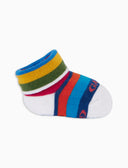 Babbucce bambino cotone bianco righe multicolor - Gallo 1927 - Official Online Shop