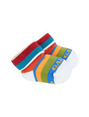 Babbucce bambino cotone righe multicolor bianco - Gallo 1927 - Official Online Shop