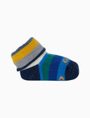 Babbucce bambino cotone righe multicolor blu - Gallo 1927 - Official Online Shop