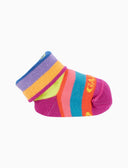 Babbucce bambino cotone righe multicolor fucsia - Gallo 1927 - Official Online Shop