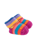 Babbucce bambino cotone righe multicolor fucsia - Gallo 1927 - Official Online Shop