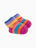 Babbucce bambino cotone righe multicolor fucsia - Gallo 1927 - Official Online Shop