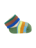 Babbucce bambino cotone righe multicolor verde - Gallo 1927 - Official Online Shop