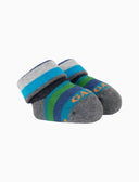 Babbucce bambino cotone grigio righe multicolor - Gallo 1927 - Official Online Shop