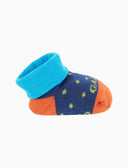 Babbucce bambino cotone fantasia pois blu - Gallo 1927 - Official Online Shop