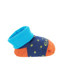Babbucce bambino cotone fantasia pois blu - Gallo 1927 - Official Online Shop