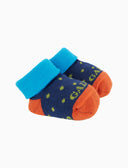 Babbucce bambino cotone fantasia pois blu - Gallo 1927 - Official Online Shop
