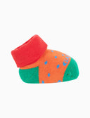 Babbucce bambino cotone fantasia pois arancio - Gallo 1927 - Official Online Shop