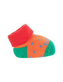 Babbucce bambino cotone fantasia pois arancio - Gallo 1927 - Official Online Shop