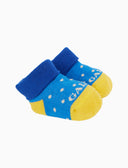 Babbucce bambino cotone fantasia pois azzurro - Gallo 1927 - Official Online Shop