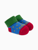 Babbucce bambino cotone azzurro fantasia pois - Gallo 1927 - Official Online Shop