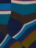 Calze lunghe bambino cotone righe multicolor blu - Gallo 1927 - Official Online Shop