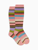 Calze lunghe bambino cotone leggero geranio righe multicolor - Gallo 1927 - Official Online Shop