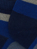 Calze fantasmini bambino cotone righe multicolor blu - Gallo 1927 - Official Online Shop