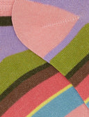 Calze fantasmini bambino cotone leggero geranio righe multicolor - Gallo 1927 - Official Online Shop