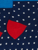 Calze cortissime bambino cotone leggero blu royal fantasia pois - Gallo 1927 - Official Online Shop