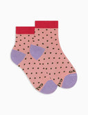Calze cortissime bambino cotone leggero geranio fantasia pois - Gallo 1927 - Official Online Shop