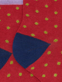 Calze cortissime bambino cotone fantasia pois rosso - Gallo 1927 - Official Online Shop