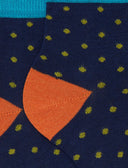 Calze cortissime bambino cotone fantasia pois blu - Gallo 1927 - Official Online Shop