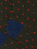 Calze lunghe bambino cotone verde fantasia pois - Gallo 1927 - Official Online Shop