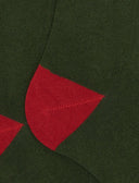 Calze lunghe uomo cotone e cashmere verde tinta unita e contrasti - Gallo 1927 - Official Online Shop