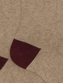 Calze corte uomo cotone e cashmere sabbia tinta unita e contrasti - Gallo 1927 - Official Online Shop