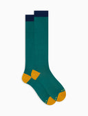 Calze lunghe uomo cotone tinta unita verde - Gallo 1927 - Official Online Shop