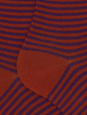 Calze lunghe uomo cotone arancio righe windsor - Gallo 1927 - Official Online Shop
