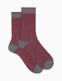 Calze corte uomo cotone caldo grigie righe windsor