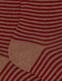 Calze corte uomo cotone beige righe windsor - Gallo 1927 - Official Online Shop