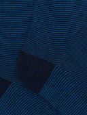 Calze lunghe uomo cotone royal/egeo righine bicolore - Gallo 1927 - Official Online Shop