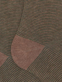 Calze lunghe uomo cotone beige righine bicolore - Gallo 1927 - Official Online Shop