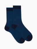 Calze corte uomo cotone royal righine bicolore - Gallo 1927 - Official Online Shop