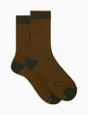 Calze corte uomo cotone giallo righine bicolore - Gallo 1927 - Official Online Shop