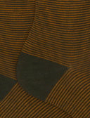 Calze corte uomo cotone giallo righine bicolore - Gallo 1927 - Official Online Shop
